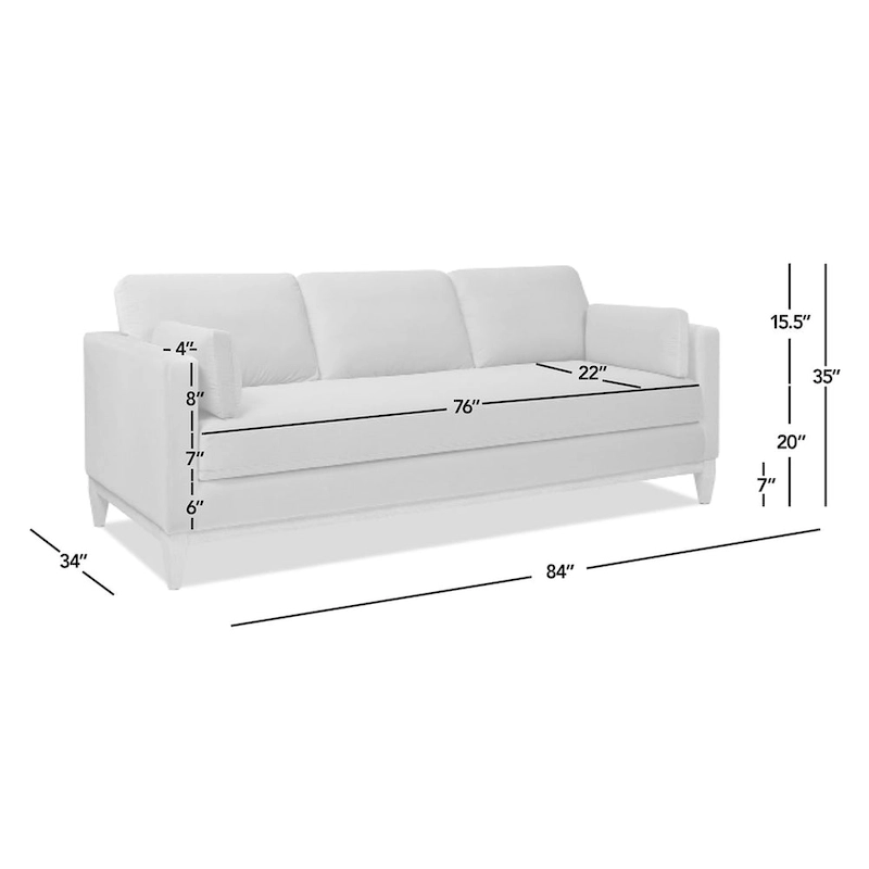 Knox 84 Modern Farmhouse Velvet Track Arm Sofa
