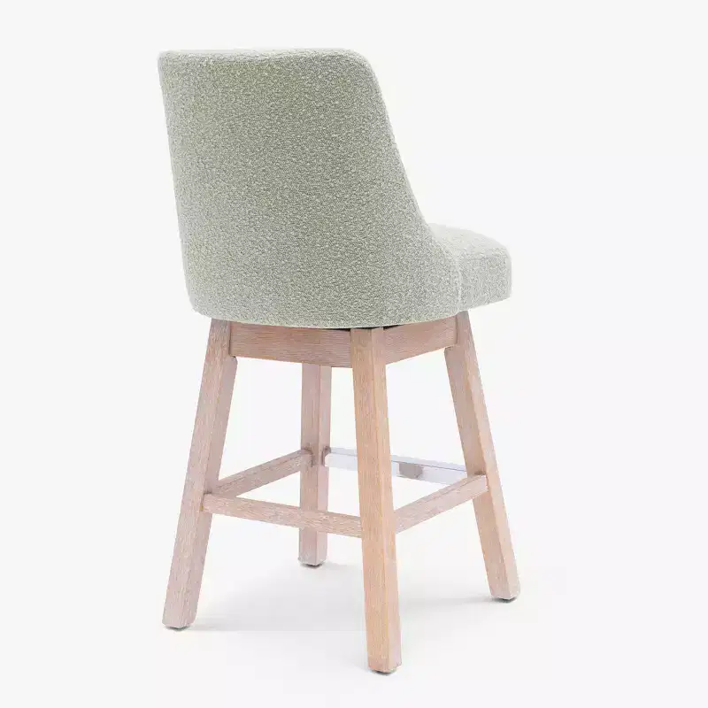 WestinTrends 26 Upholstered Swivel Counter Height Bar Stool, Desert Sage