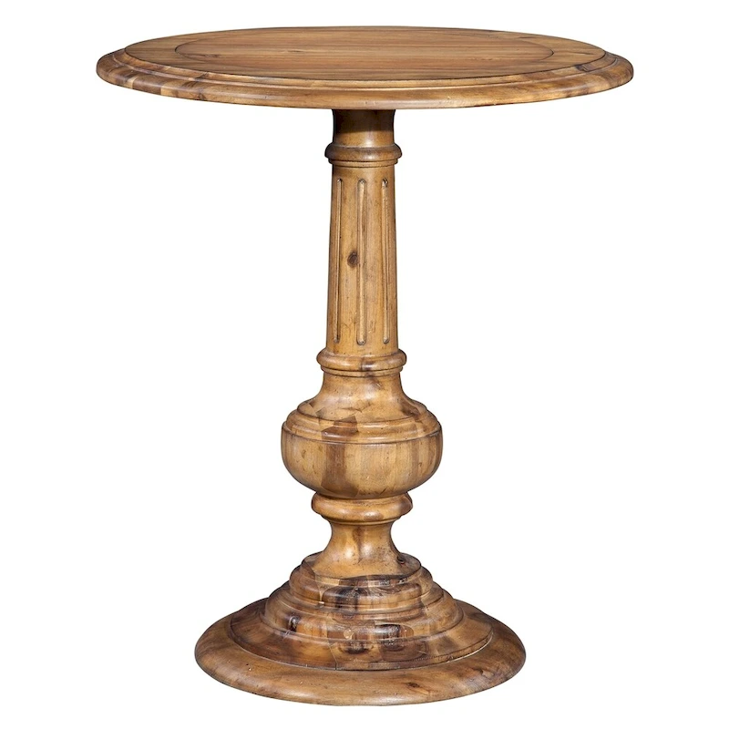 Hekman Furniture Wellington Hall Modern-Vintage Style, Slim, Farmhouse Chic, Occasional Round Chairside Accent Table