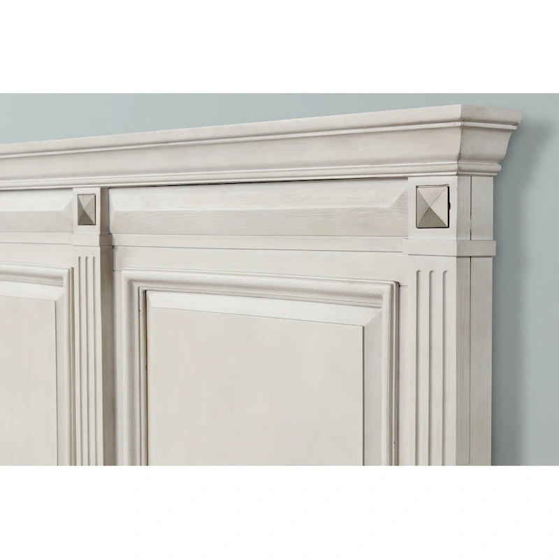 Roundhill Furniture Renova Distressed Parchment Wood 5-piece Bedroom Set