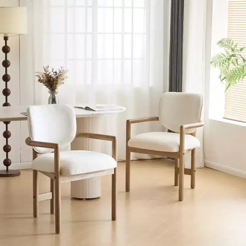 Christopher Knight Home Edge Modern Rubberwood Upholstered Dining Chairs (Set of 2)