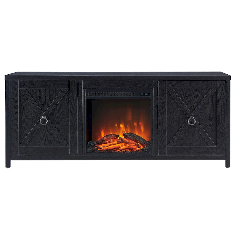 Granger 58 TV Stand with Log Fireplace Insert