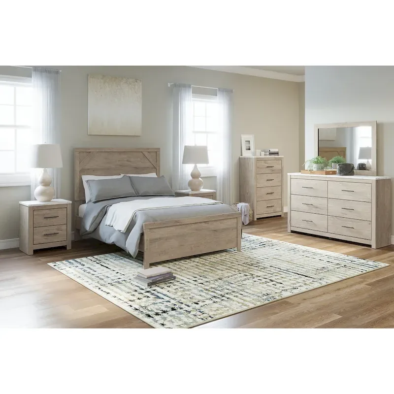 Senniberg Light Brown Panel Bed