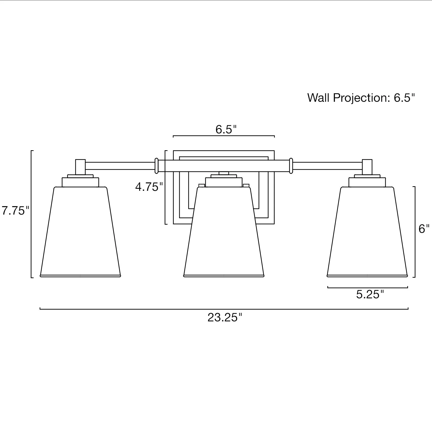 Crestline 23 3-Light Modern Farmhouse Bathroom / Vanity Light