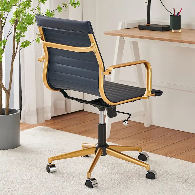 LUXMOD Ribbed Home Office Computer Chair Desk Chair