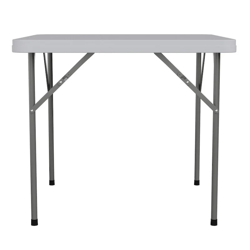 2.85-Foot Square Plastic Folding Table - Event Folding Table - 34.25D x 34.25W x 29.5H