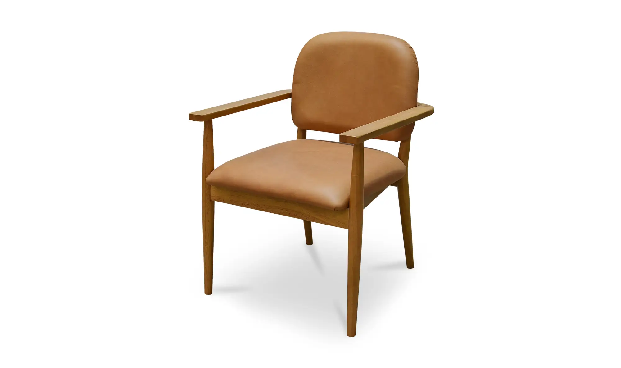 Norrie Dining Chair Brown Leather