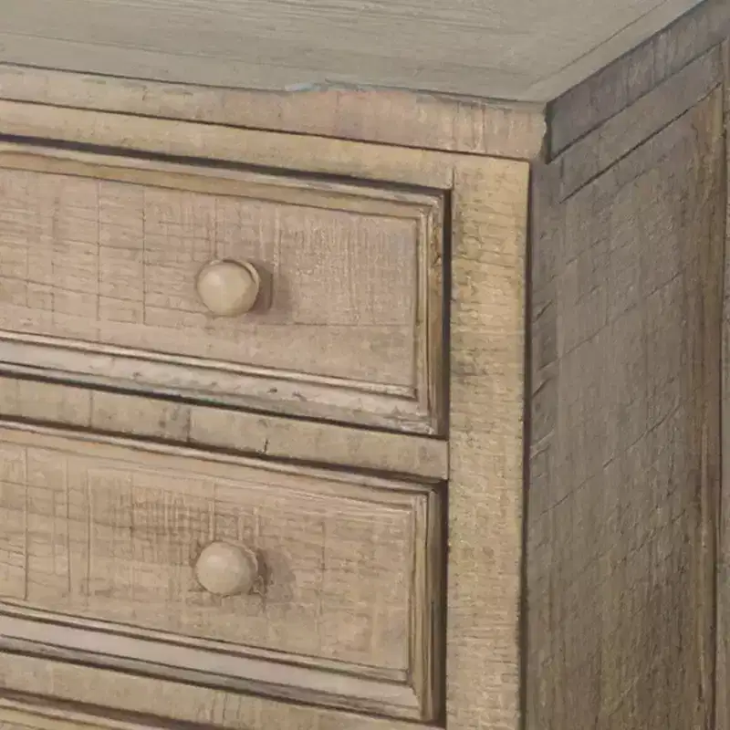 Royal Hampton 28 Side End Table | 3 Drawers with Round Knobs | Mahogany Wood