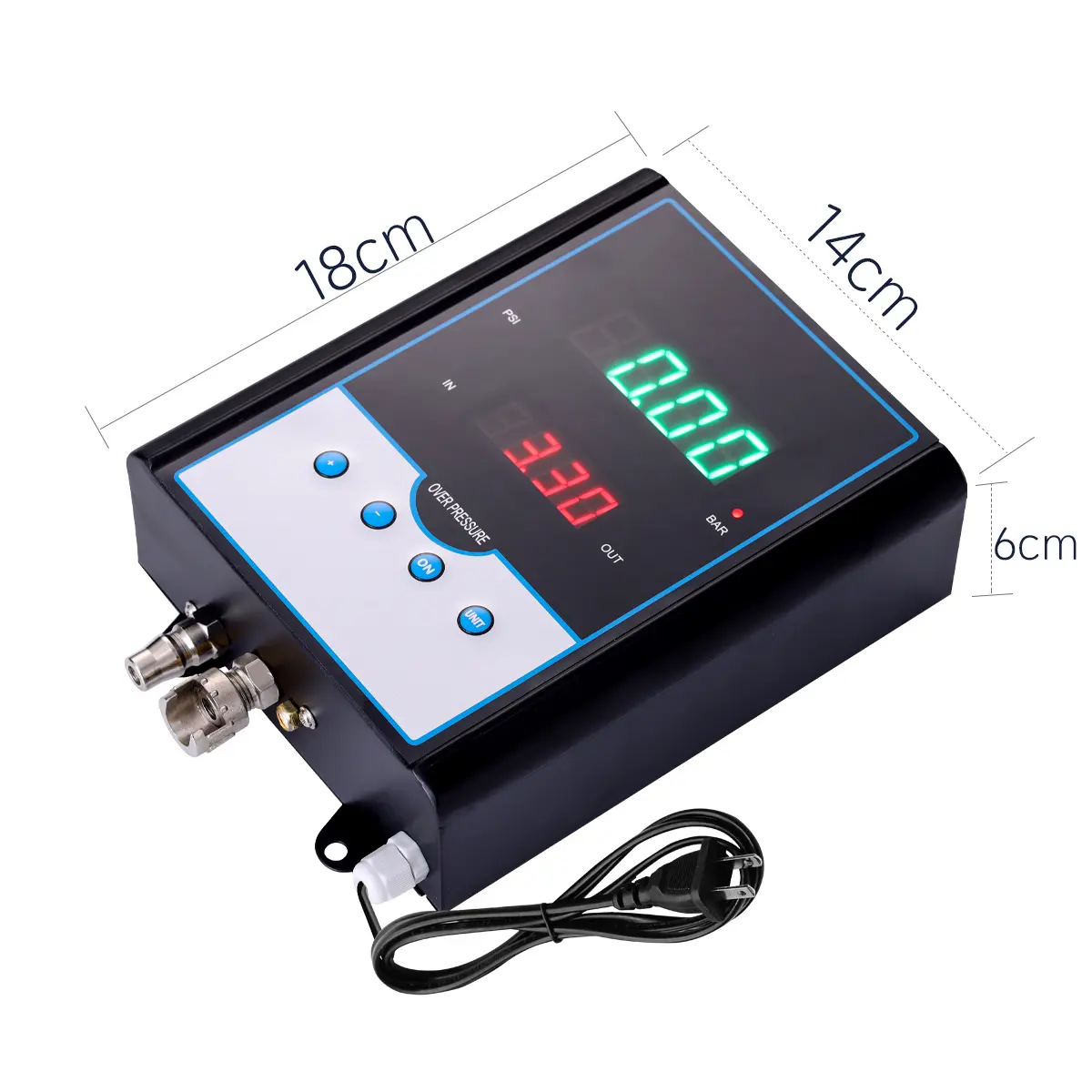 Automatic inflator with LED screen