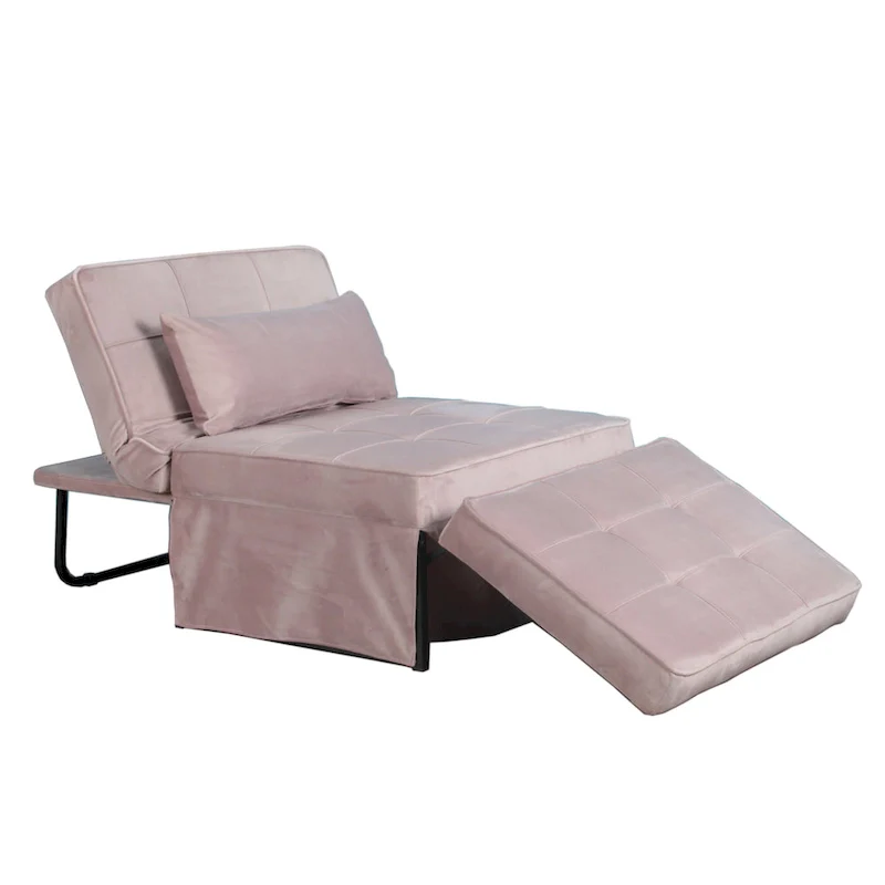Furniture of America Hattie Assembled Convertible Cocktail Ottoman-Futon