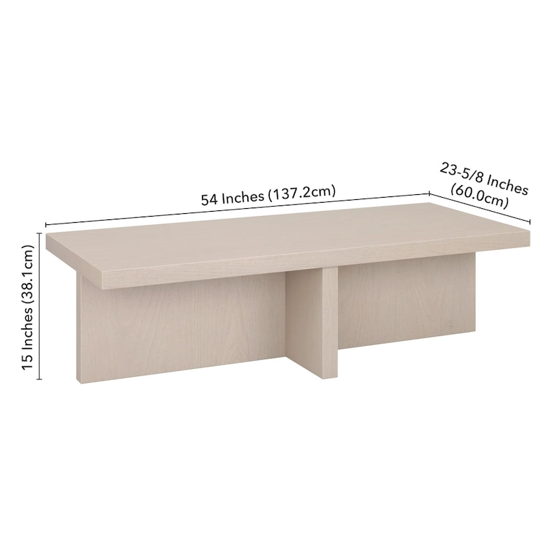 Elna 54 Wide Rectangular Coffee Table - 54 Wide