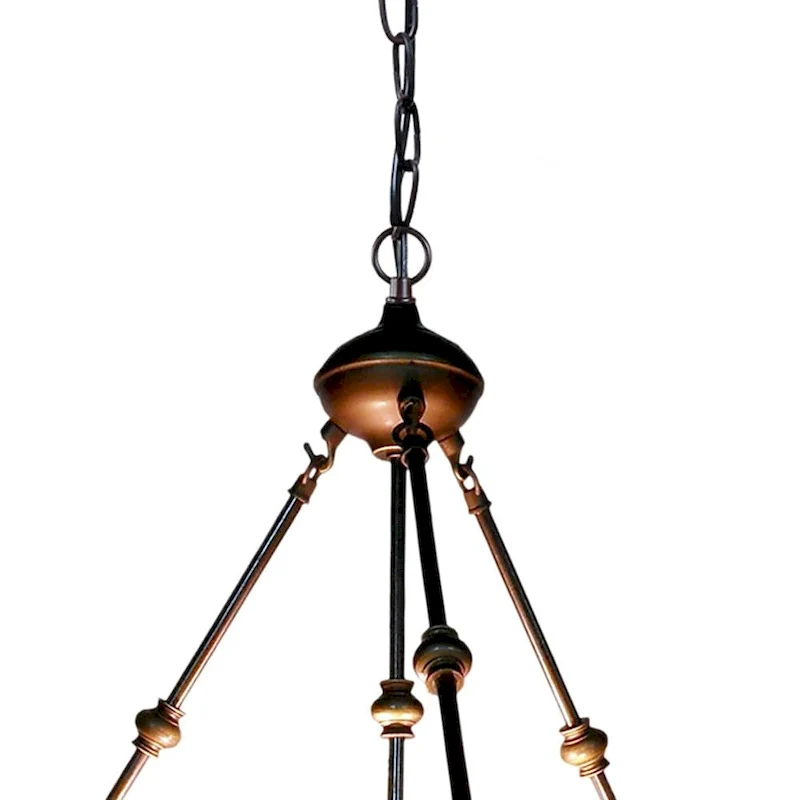 Anacapa Dragonfly Inverted Tiffany Hanging Fixture - Dark Brown