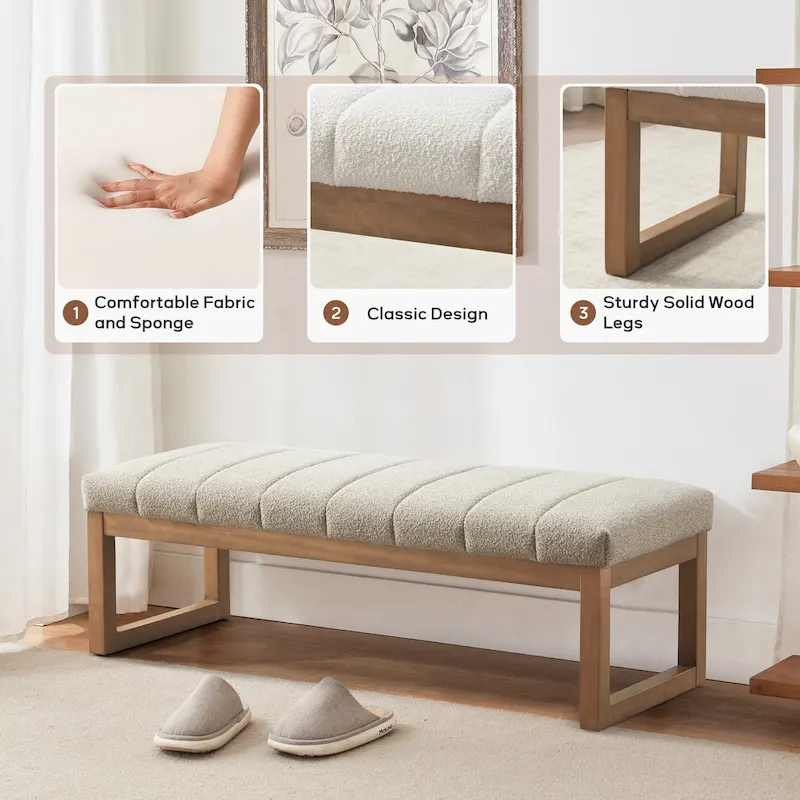 45 Entryway Upholstered Bench Shoe Rack Bench