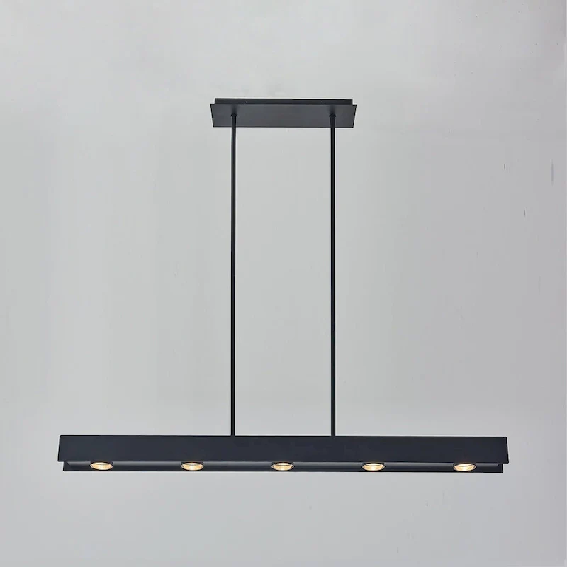 44 inch LED Pendant in Black Finish - 36.5 H x 44 W x 3 D