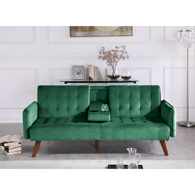 Hash Tufted Upholstered Futon Sleeper