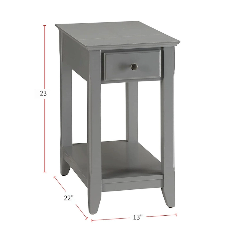 Wooden Side Table with 1 Drawer