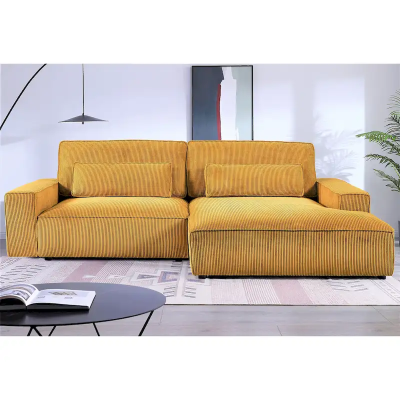 105.52-Inch Ultra-Wide Luxury Modular Sofa with Solid Wood Frame