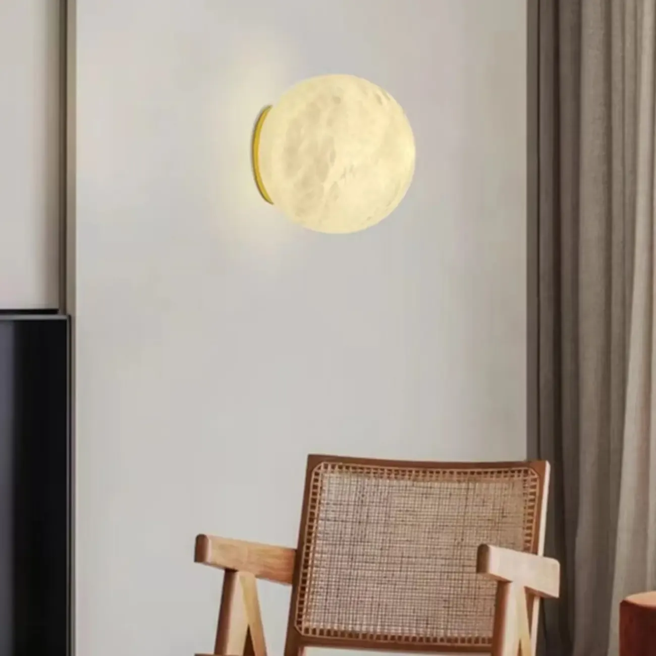 Art Deco Globe Wall Light with Gold Metal Base