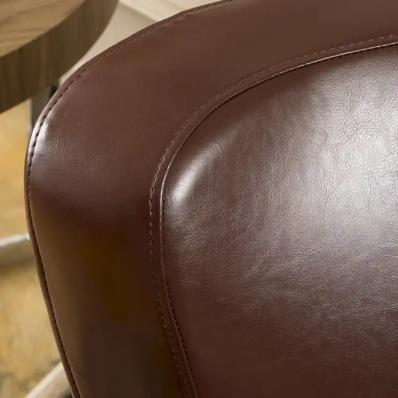 Angelo Bonded Leather Wingback Swivel Club Chair by Christopher Knight Home