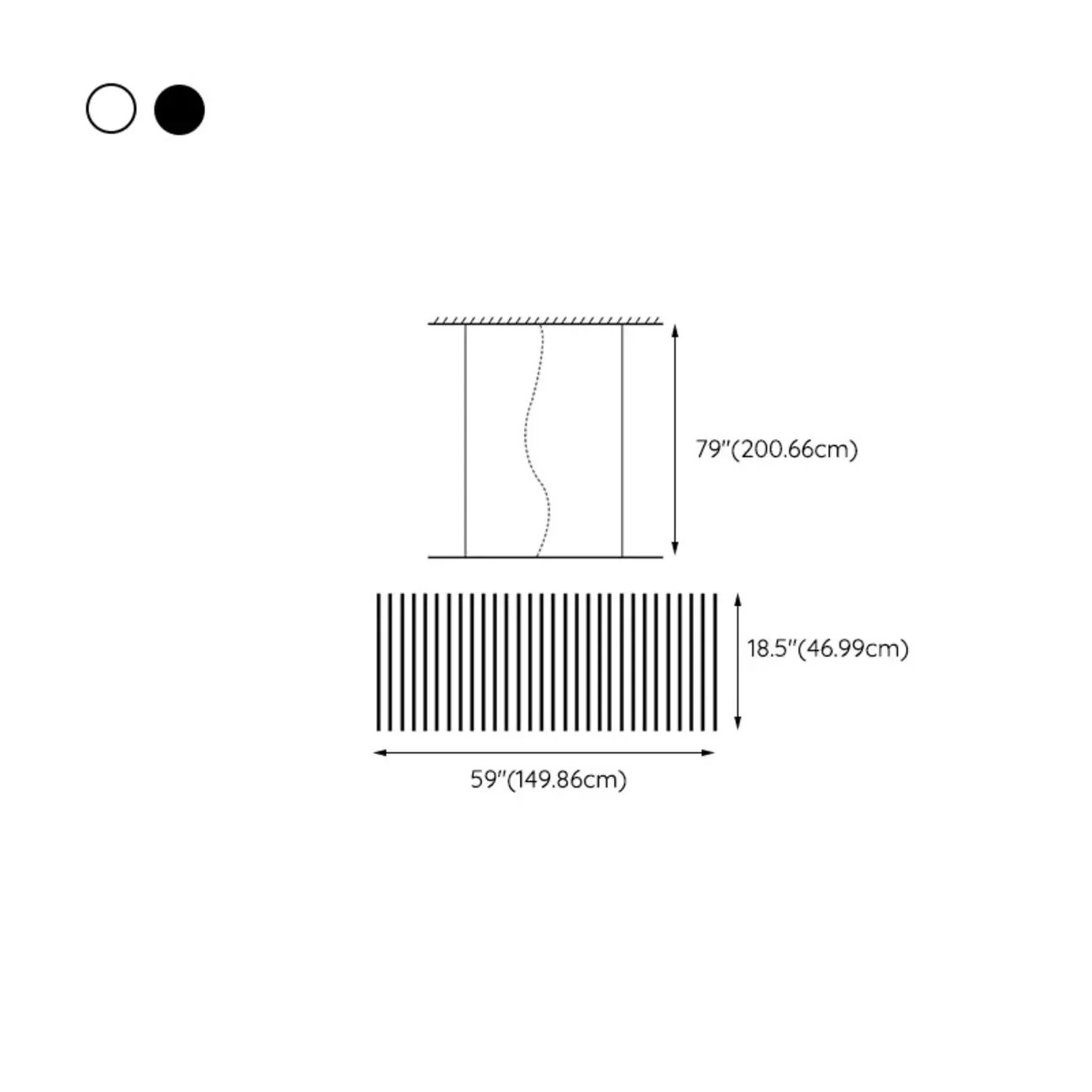 Stylish Linear Acrylic Island Pendant Light in Remote Control