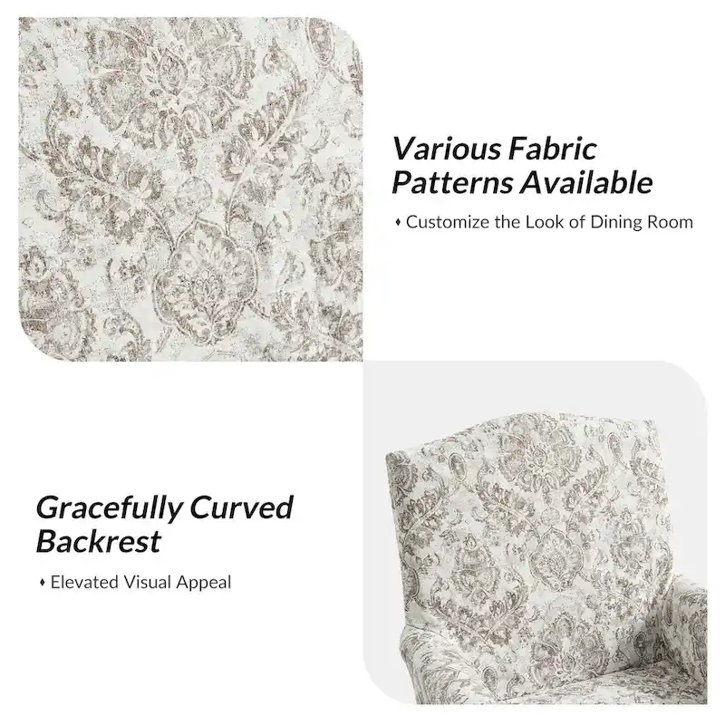 Alethea Upholstered Slipcover Arm Dining Chair with Soild Wood Legs by HULALA HOME