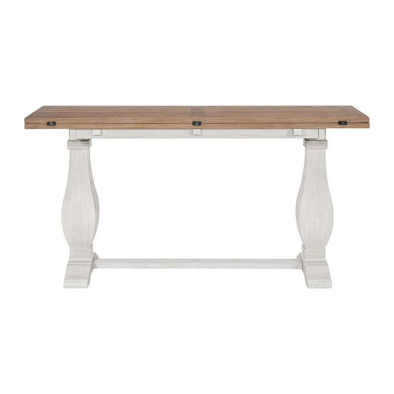 Napa 60 Solid Wood Pedestal Flip-top Sofa Console Table