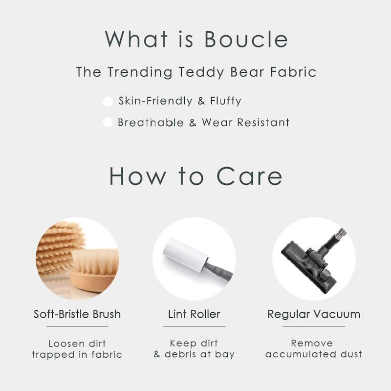 Furniture of America Vanessa Modern Curved Arms Boucle Loveseat Couch, Small Sofa with Seat Cushion and Wooden Legs