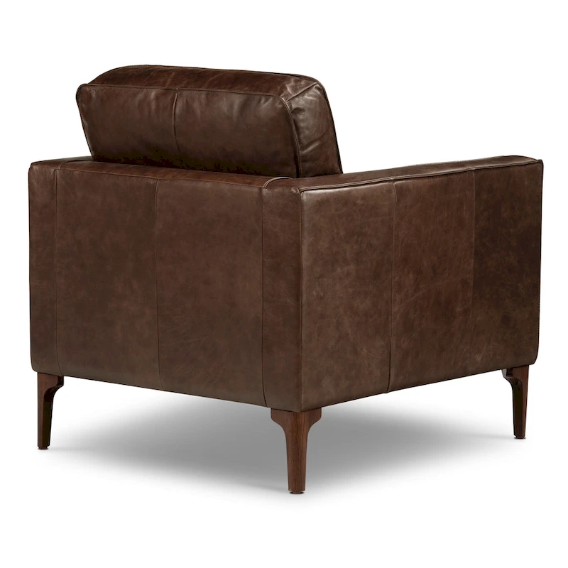 Poly & Bark Mateo Lounge Chair - Full Grain Genuine Italian Leather