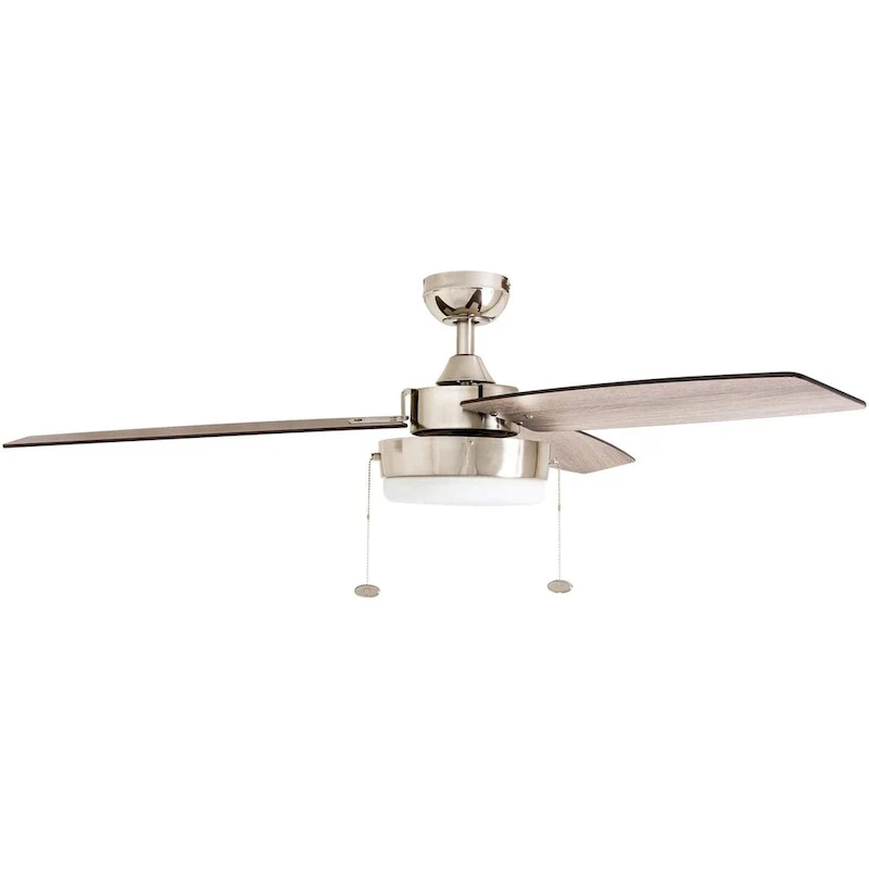 Copper Grove Andreas 52-inch Brushed Nickel LED Ceiling Fan with 3 Barnwood Blades