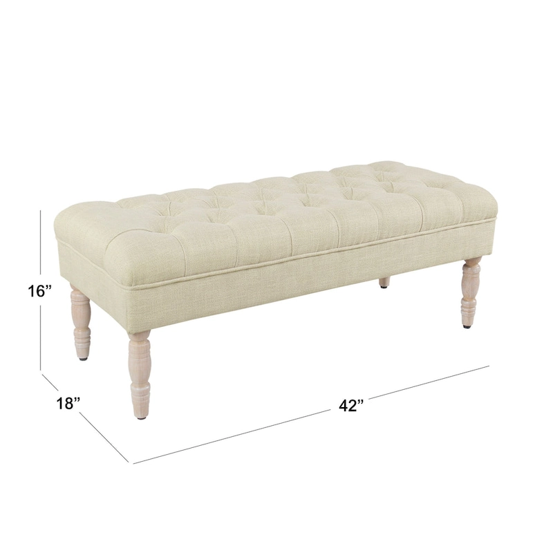 HomePop Classic Tufted top Upholstered Bench