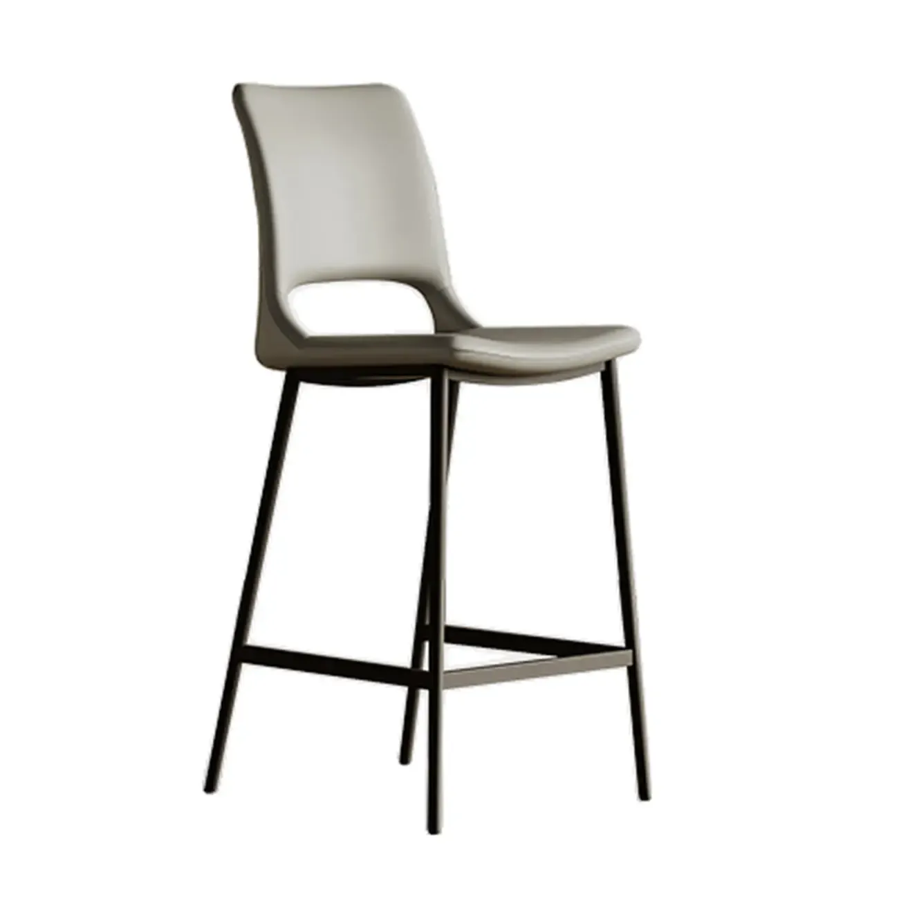 Saddle Faux Leather Counter Bar Stool High Back