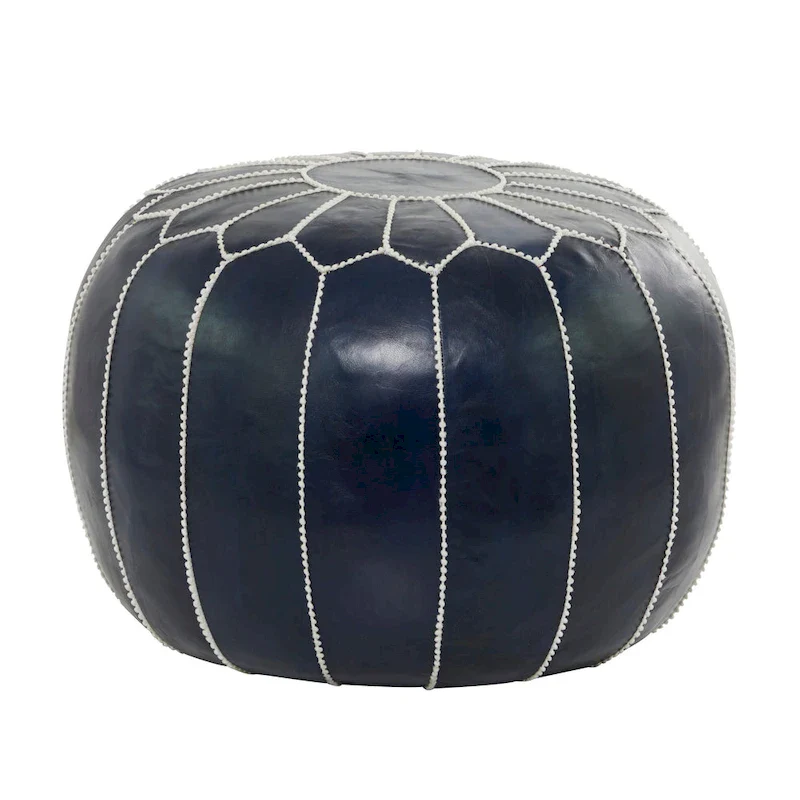 Leather Bohemian Pouf