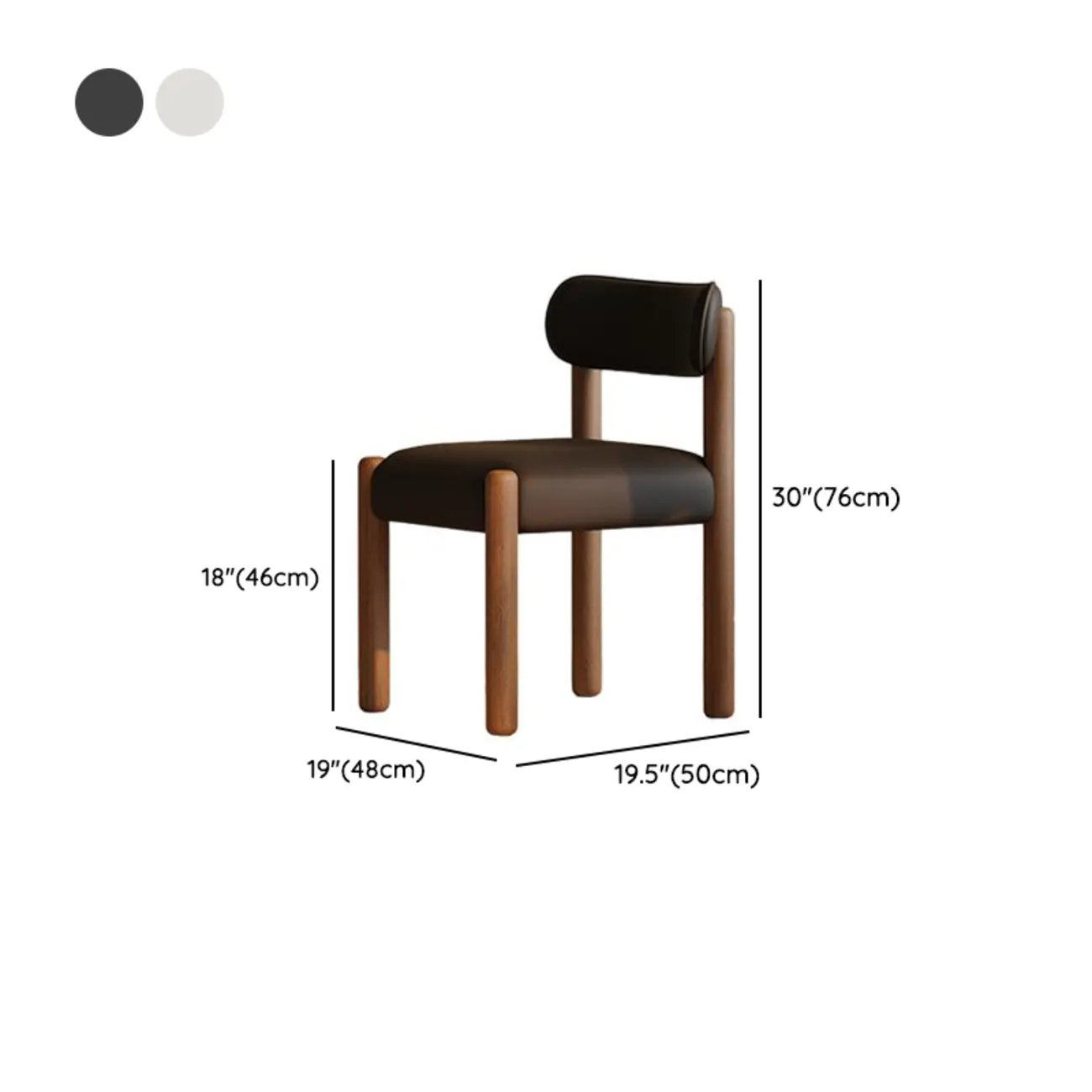 Modern Upholstered Fabric Wood Dining Chair