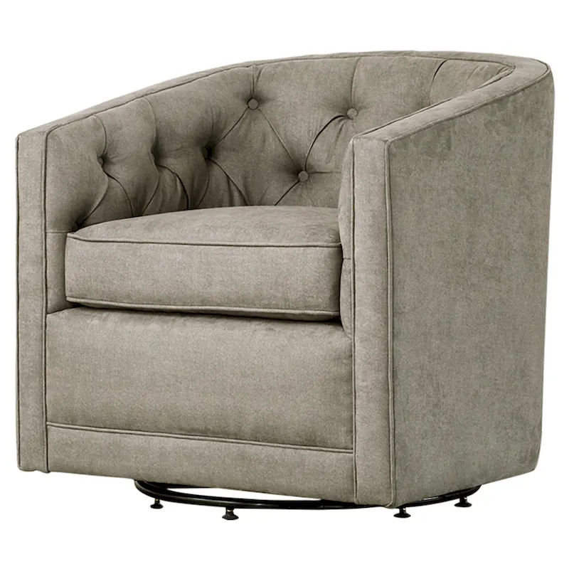 Walsh Fabric Swivel Barrel Chair
