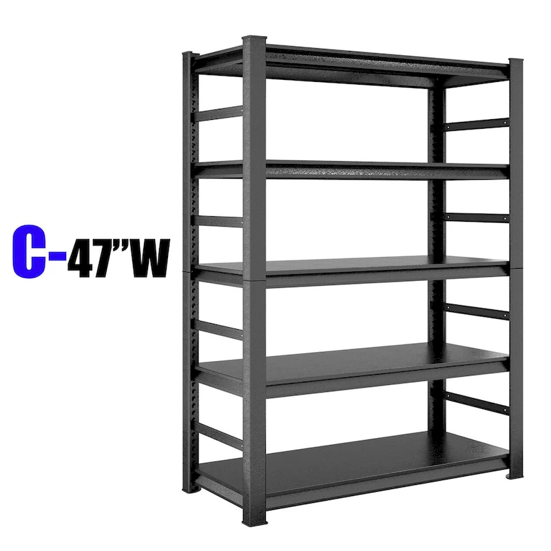Storage Shelves 5 Tier Heavy Duty Metal Shelving Unit Adjustable Shelving Units and Storage Rack Kitchen Garage Shelf