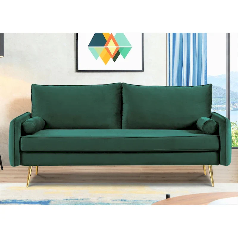 Villeda 70W Polyester Square Arms Sofa