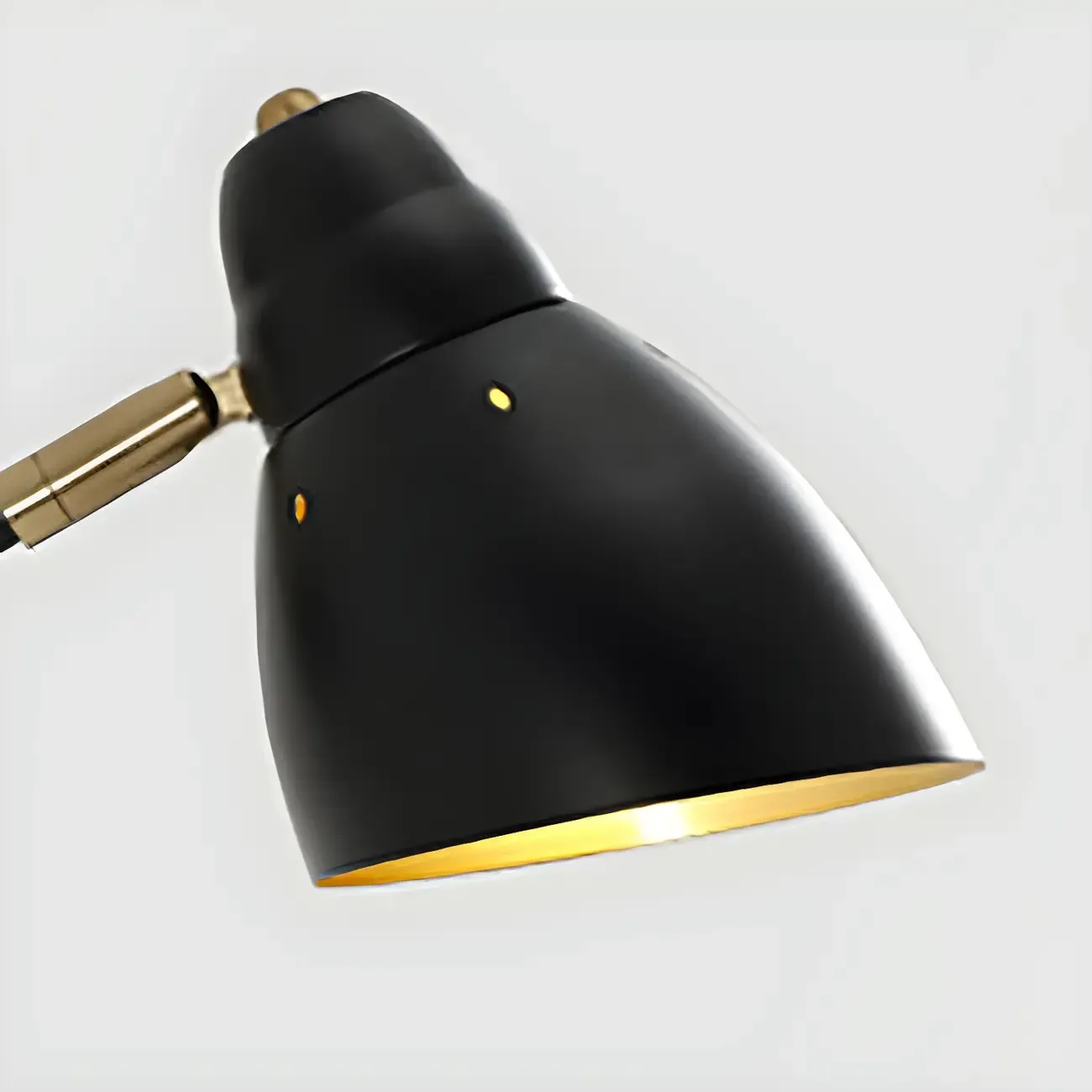 Modern Brass Black Adjustable Swing Arm Wall Light