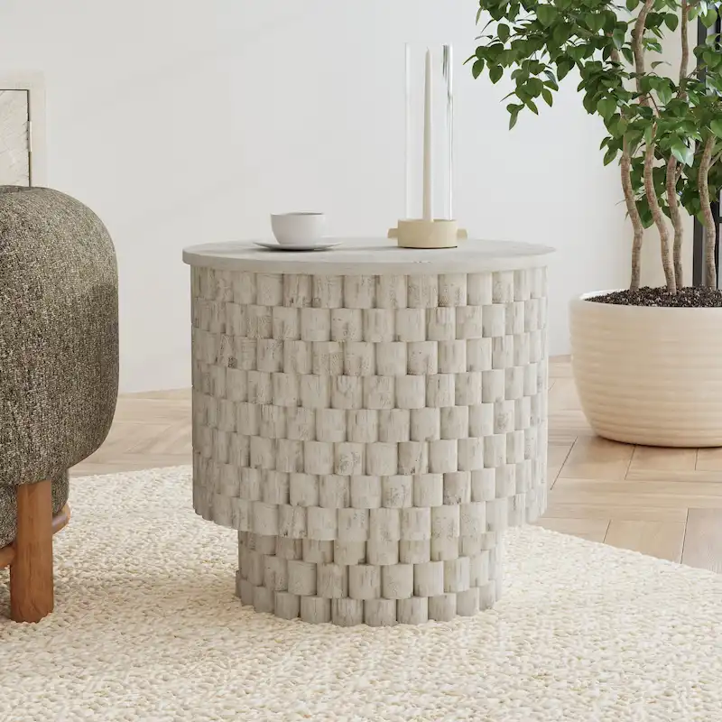 25-inch Round End Table, 25