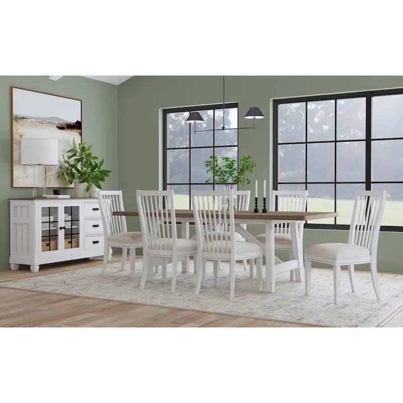 Melody White Wood Rectangular Dining Table - 90 x 30 x 42