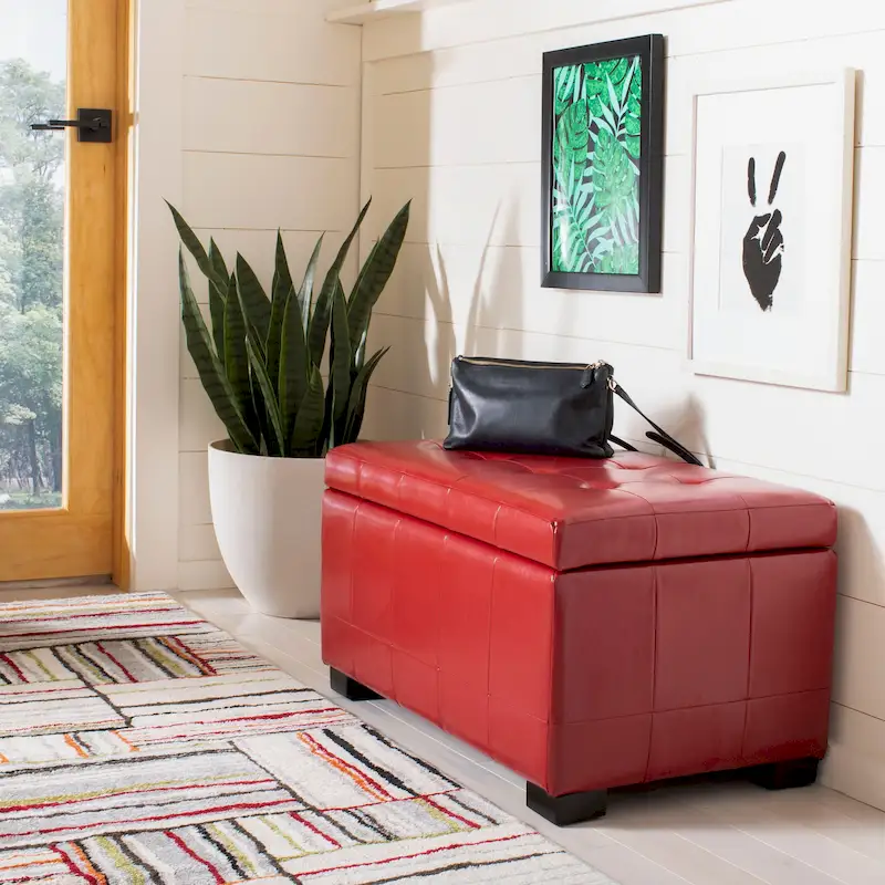 Manhattan Storage Bench (Red) — 30 x 18 x 17