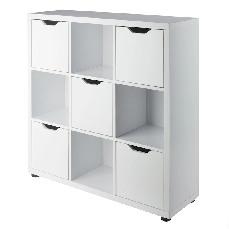 3-Tier Wooden Storage Cabinet - 37.5  - White