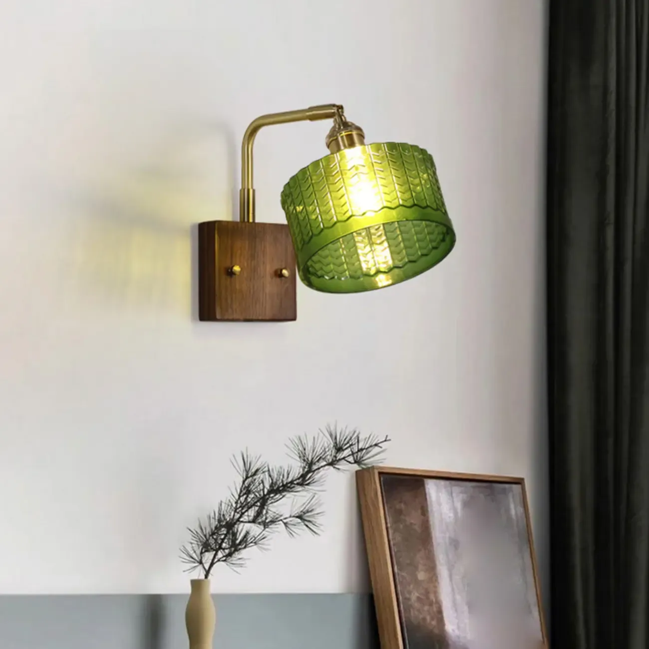 Modern Cylinder LED Glass Wall Sconce for Living Room