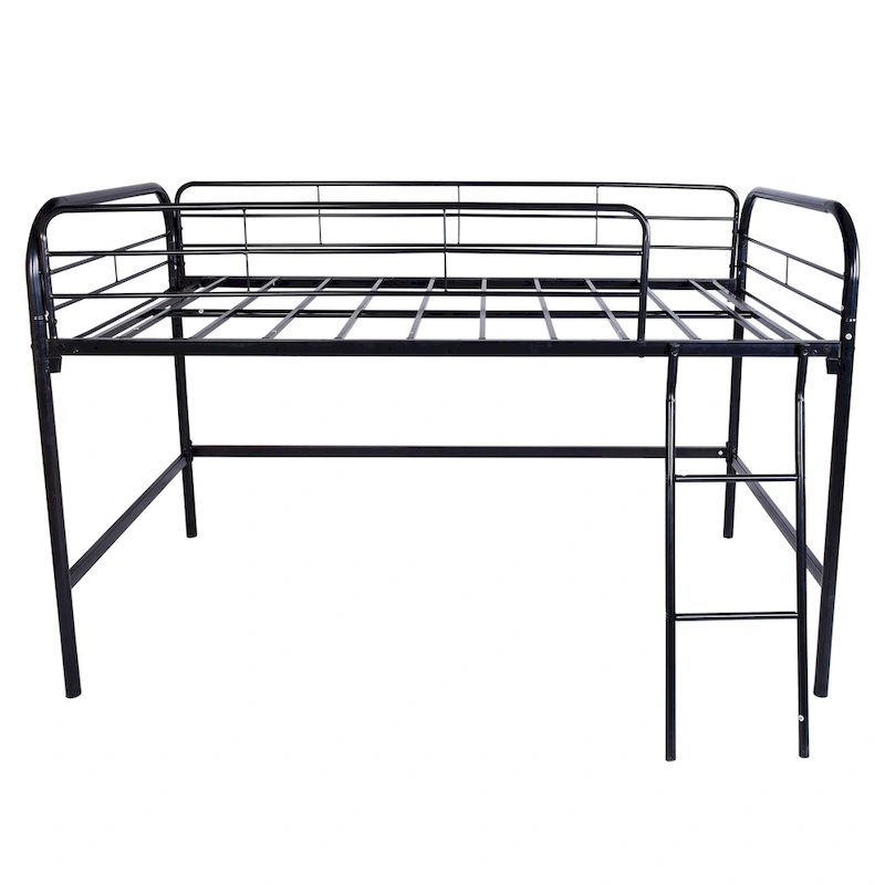 Metal Twin Loft Bed , Twin Size High Loft Bed