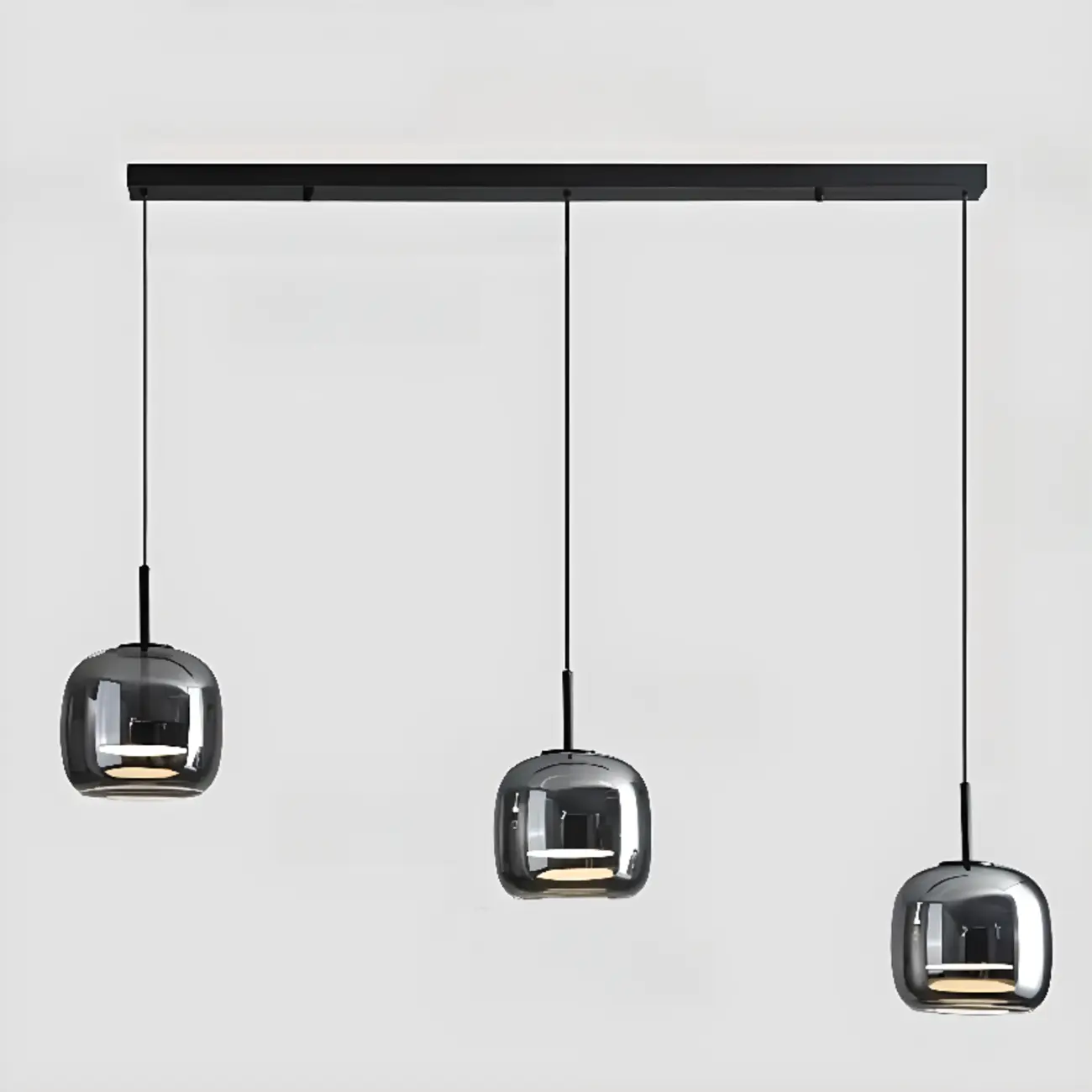 Dimmable Geometric Metal Glass LED Pendant Light