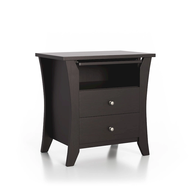 Mendolla Transitional Wood 2-Drawer Nightstand with Shelf by Furniture of America