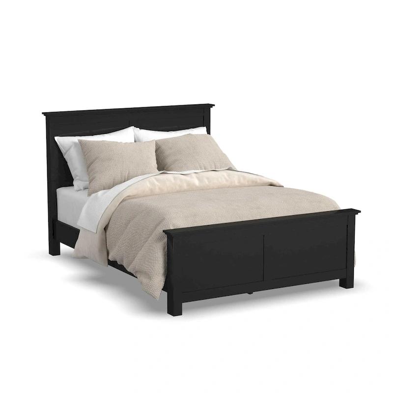 Oak Park Black Wood Queen Bed, Nightstand and Dresser by Homestyles