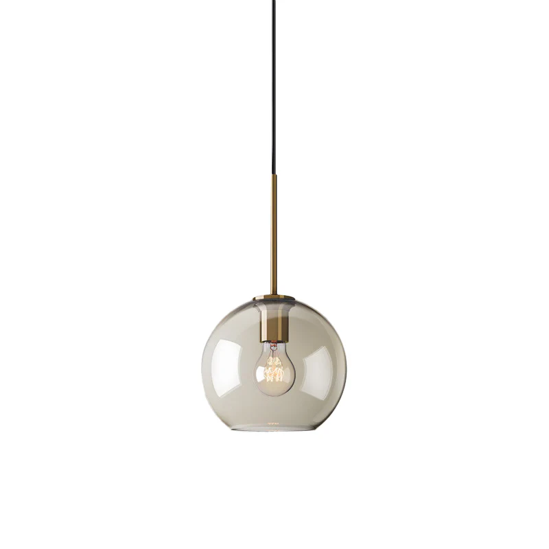 Modern Glass Globe Pendant Light with Adjustable Cord for Dining