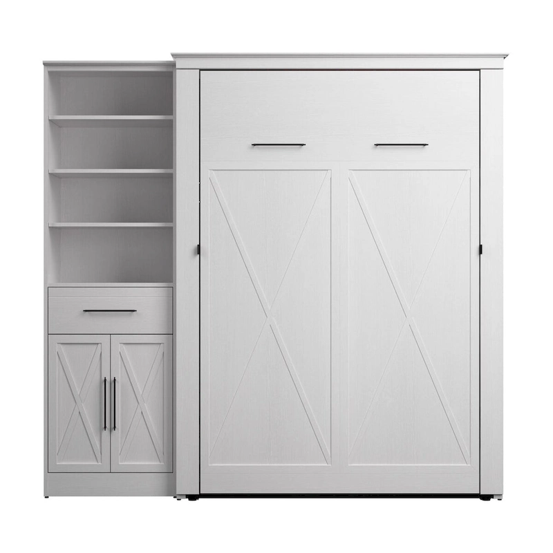 Key West Full Murphy Bed with Closet Wardrobe (88W) by Bestar