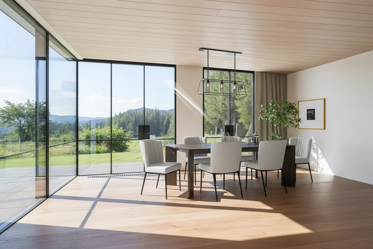 HomePop ChannelBack Dining Chair with Metal Legs-Gray Woven (set of 2)