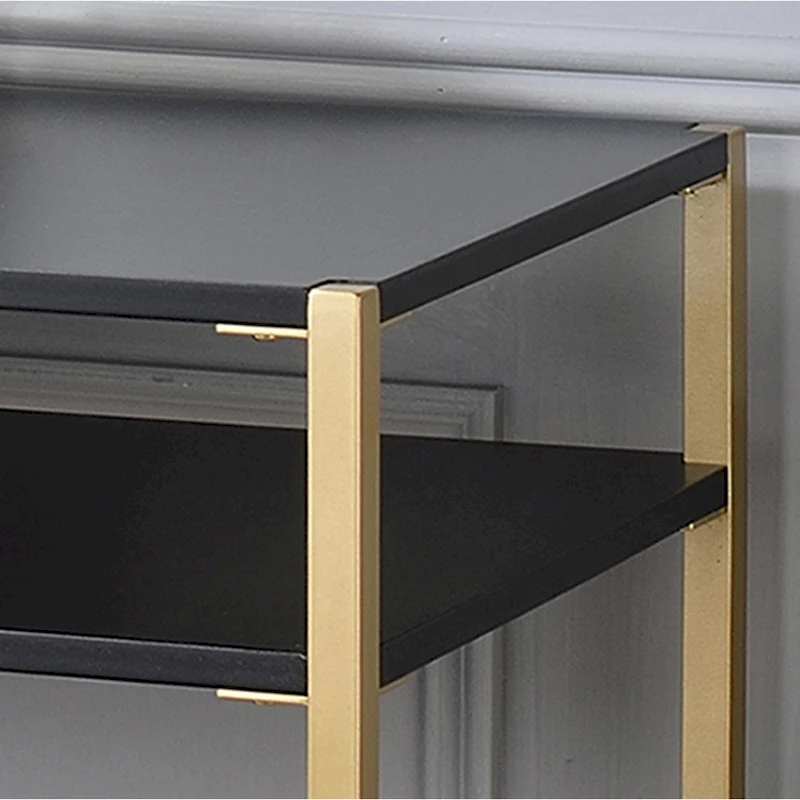 Raven Glam 48-inch Steel 3-Shelf Console Table by Furniture of America